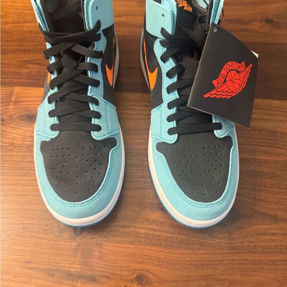 Nike Jordan 1 Zoom CMFT 2 Bleached Aqua Bright Citrus- Bought New Never Worn - Picture 3 of 8